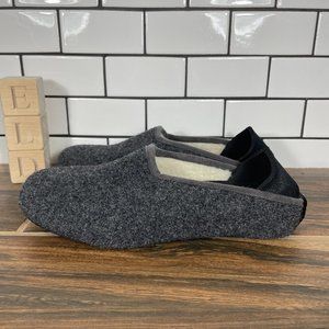 mahabis Curve Women's Size EU 36 Shoes Gray Wool Lined Comfort Slippers